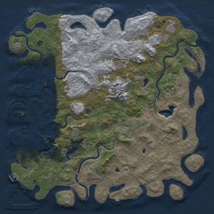 Thumbnail Rust Map: Procedural Map, Size: 6000, Seed: 2036559317, 17 Monuments
