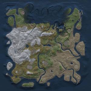 Thumbnail Rust Map: Procedural Map, Size: 4500, Seed: 263976421, 16 Monuments