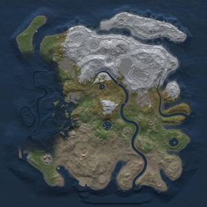 Thumbnail Rust Map: Procedural Map, Size: 3500, Seed: 2066423743, 13 Monuments