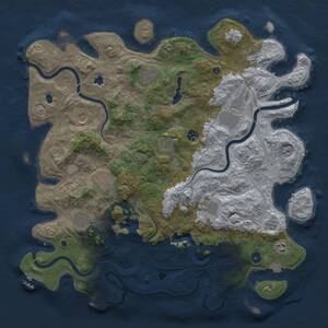 Thumbnail Rust Map: Procedural Map, Size: 4500, Seed: 1158722176, 17 Monuments