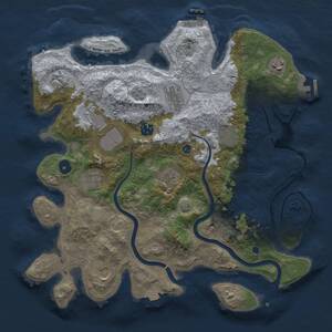 Thumbnail Rust Map: Procedural Map, Size: 3750, Seed: 582649674, 16 Monuments