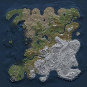 Thumbnail Rust Map: Procedural Map, Size: 4000, Seed: 822083, 16 Monuments