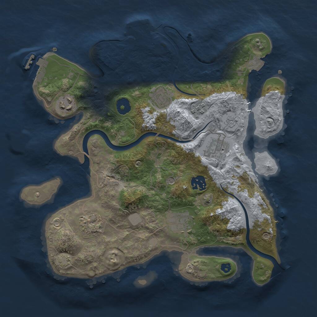 Rust Map: Procedural Map, Size: 3092, Seed: 1337, 13 Monuments