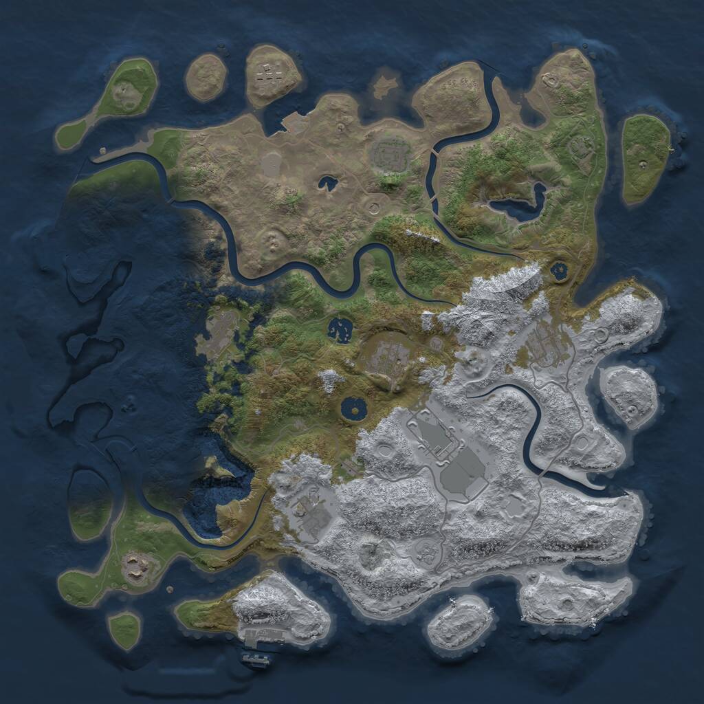 Rust Map: Procedural Map, Size: 4125, Seed: 571119210, 15 Monuments