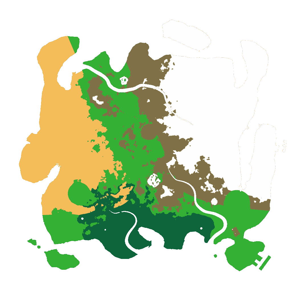 Biome Rust Map: Procedural Map, Size: 3500, Seed: 555014794