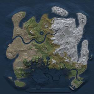 Thumbnail Rust Map: Procedural Map, Size: 3500, Seed: 555014794, 14 Monuments