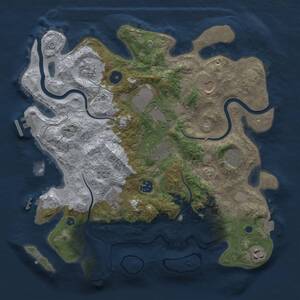 Thumbnail Rust Map: Procedural Map, Size: 3600, Seed: 2056607016, 15 Monuments