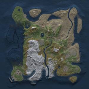 Thumbnail Rust Map: Procedural Map, Size: 3500, Seed: 443211814, 14 Monuments