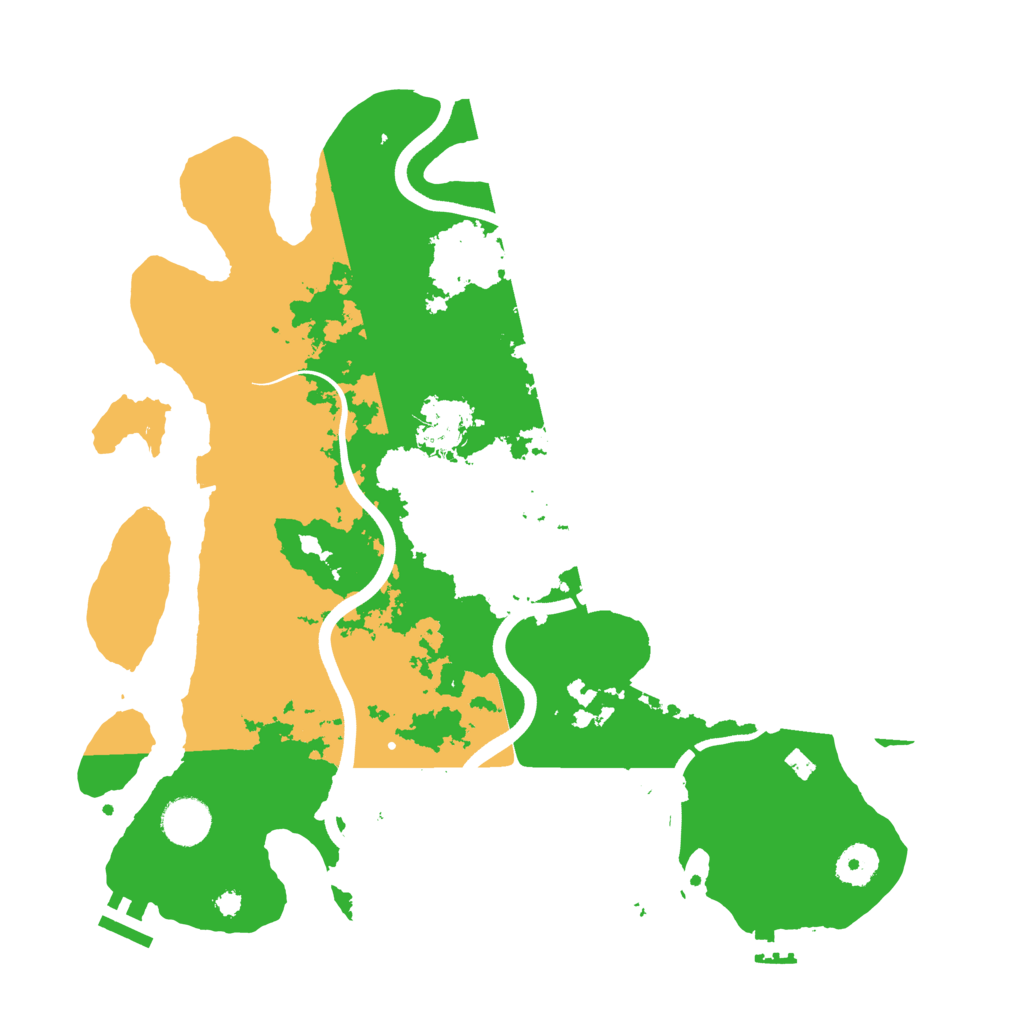 Biome Rust Map: Procedural Map, Size: 3700, Seed: 999828821