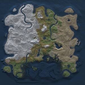 Thumbnail Rust Map: Procedural Map, Size: 4250, Seed: 662555936, 17 Monuments