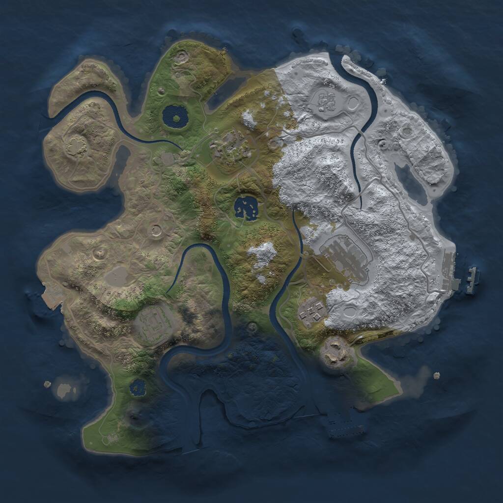 Rust Map: Procedural Map, Size: 3000, Seed: 1773687948, 12 Monuments