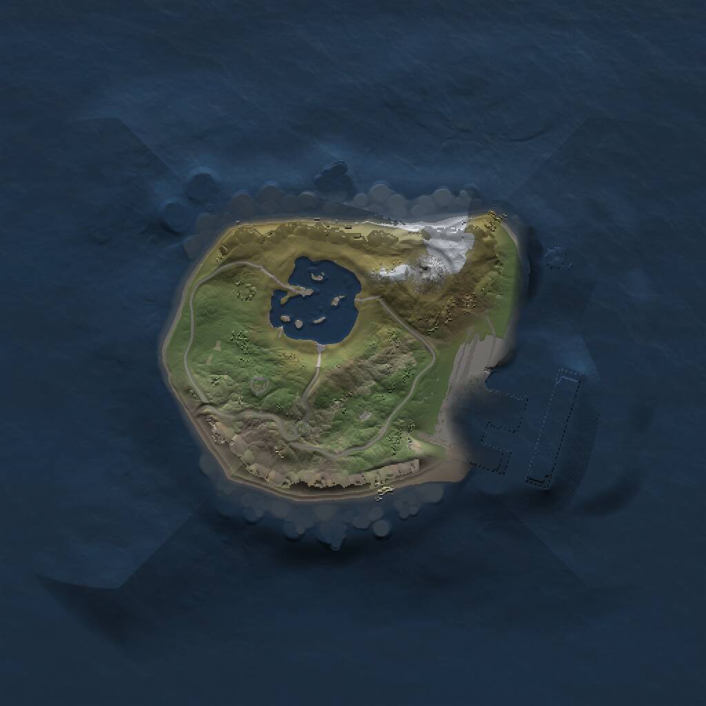 Rust Map: Procedural Map, Size: 1222, Seed: 186059537, 3 Monuments