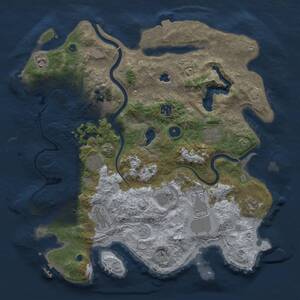 Thumbnail Rust Map: Procedural Map, Size: 4000, Seed: 3265, 16 Monuments