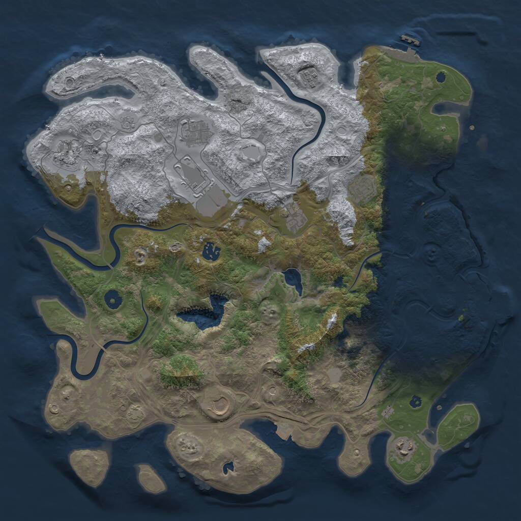 Rust Map: Procedural Map, Size: 4300, Seed: 237289752, 15 Monuments