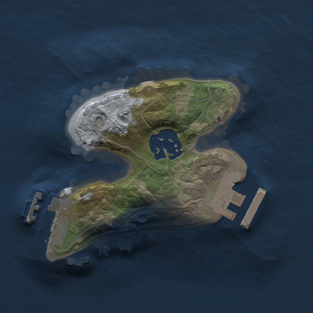Rust Map: Procedural Map, Size: 1500, Seed: 1268903517, 4 Monuments