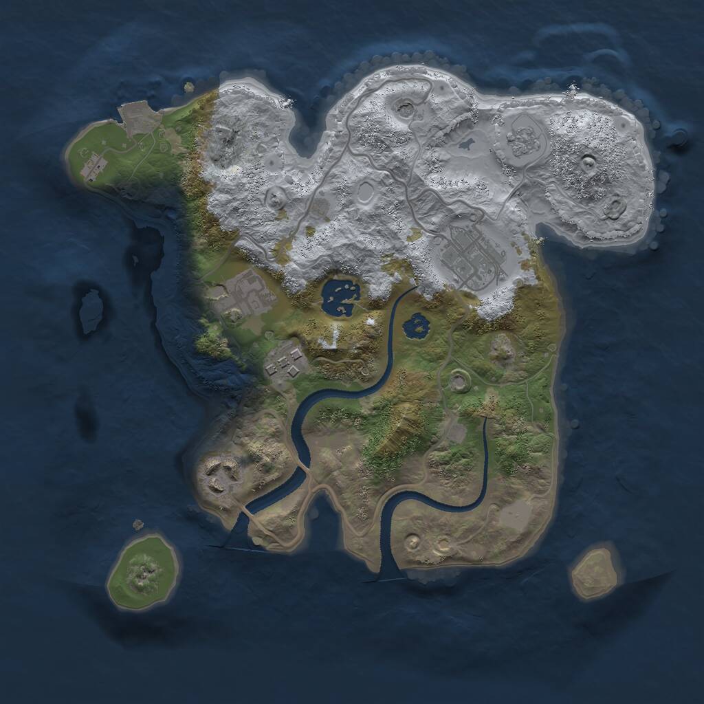 Rust Map: Procedural Map, Size: 2700, Seed: 1786708904, 8 Monuments