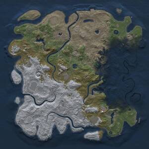 Thumbnail Rust Map: Procedural Map, Size: 4750, Seed: 123173, 16 Monuments