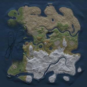 Thumbnail Rust Map: Procedural Map, Size: 4000, Seed: 604211409, 16 Monuments