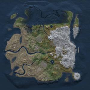 Thumbnail Rust Map: Procedural Map, Size: 3500, Seed: 185235960, 13 Monuments