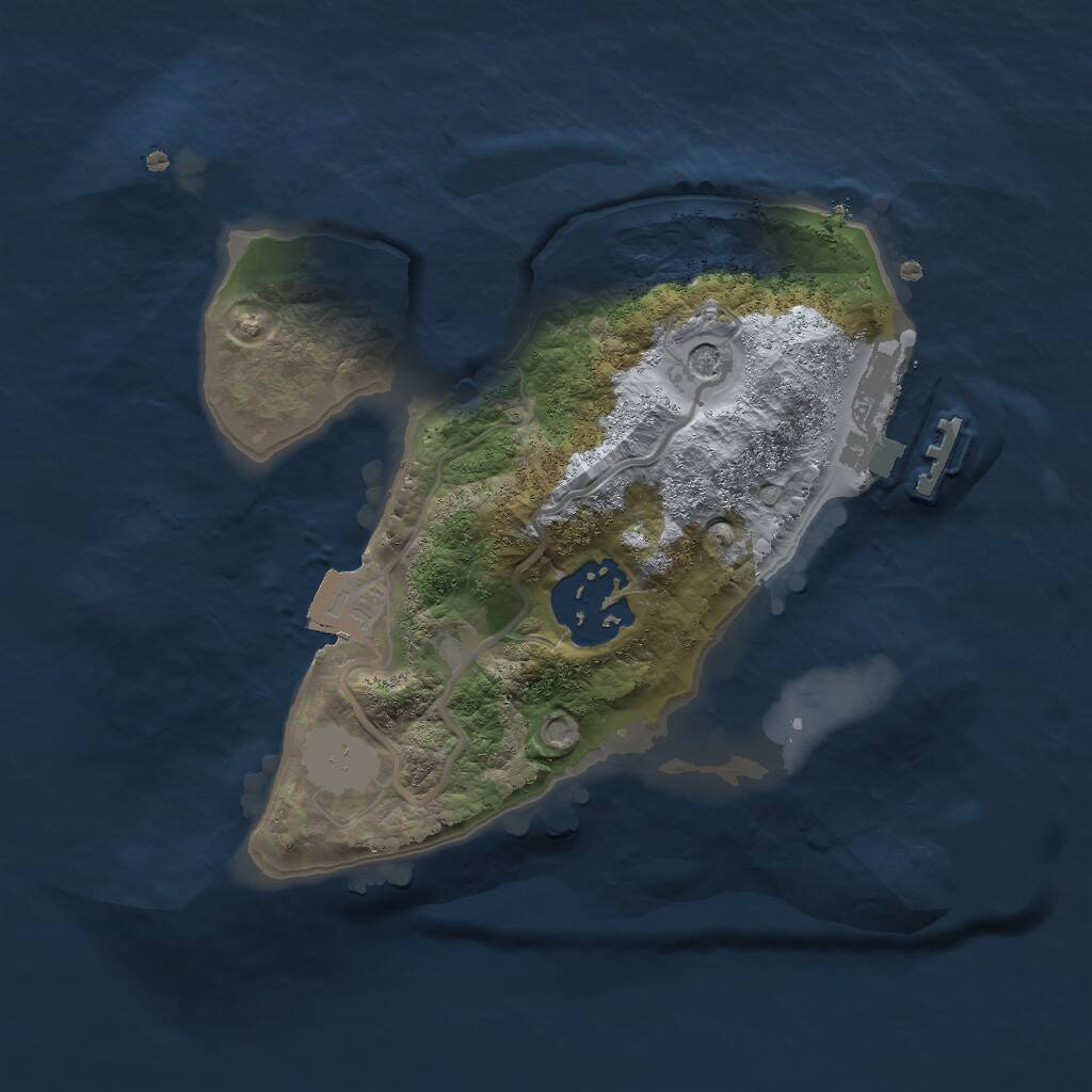 Rust Map: Procedural Map, Size: 2000, Seed: 1921549267, 4 Monuments