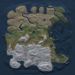 Thumbnail Rust Map: Procedural Map, Size: 4000, Seed: 1221086253, 18 Monuments