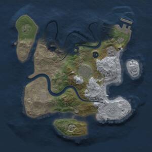 Thumbnail Rust Map: Procedural Map, Size: 2500, Seed: 308893, 6 Monuments