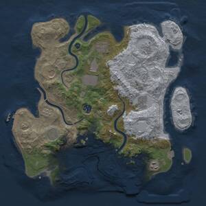 Thumbnail Rust Map: Procedural Map, Size: 3700, Seed: 83521616, 16 Monuments