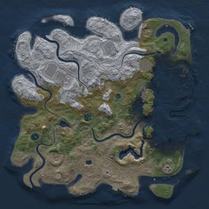 Thumbnail Rust Map: Procedural Map, Size: 4250, Seed: 1205446836, 17 Monuments
