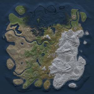 Thumbnail Rust Map: Procedural Map, Size: 4500, Seed: 1749048480, 16 Monuments