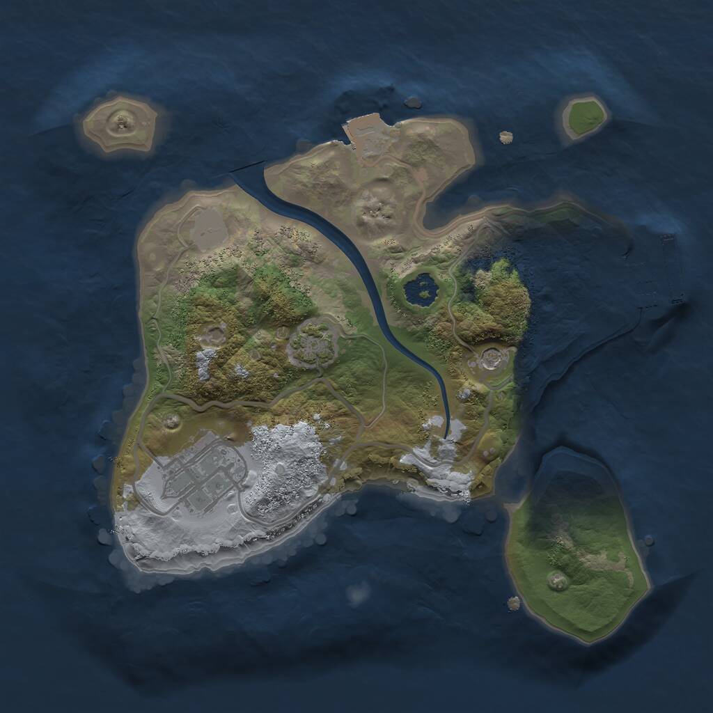 Rust Map: Procedural Map, Size: 2150, Seed: 67030, 5 Monuments