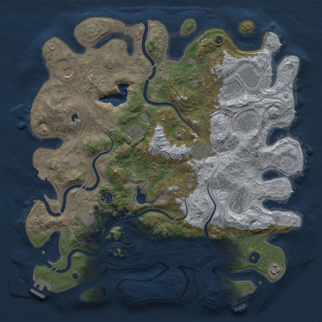 Rust Map: Procedural Map, Size: 4250, Seed: 6031967, 17 Monuments