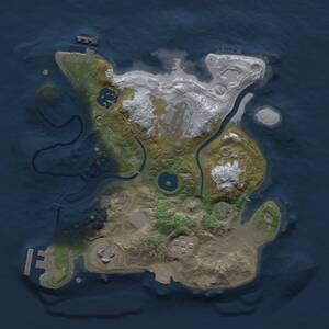 Thumbnail Rust Map: Procedural Map, Size: 2500, Seed: 65876, 8 Monuments