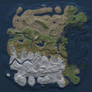 Thumbnail Rust Map: Procedural Map, Size: 4500, Seed: 2134169741, 17 Monuments