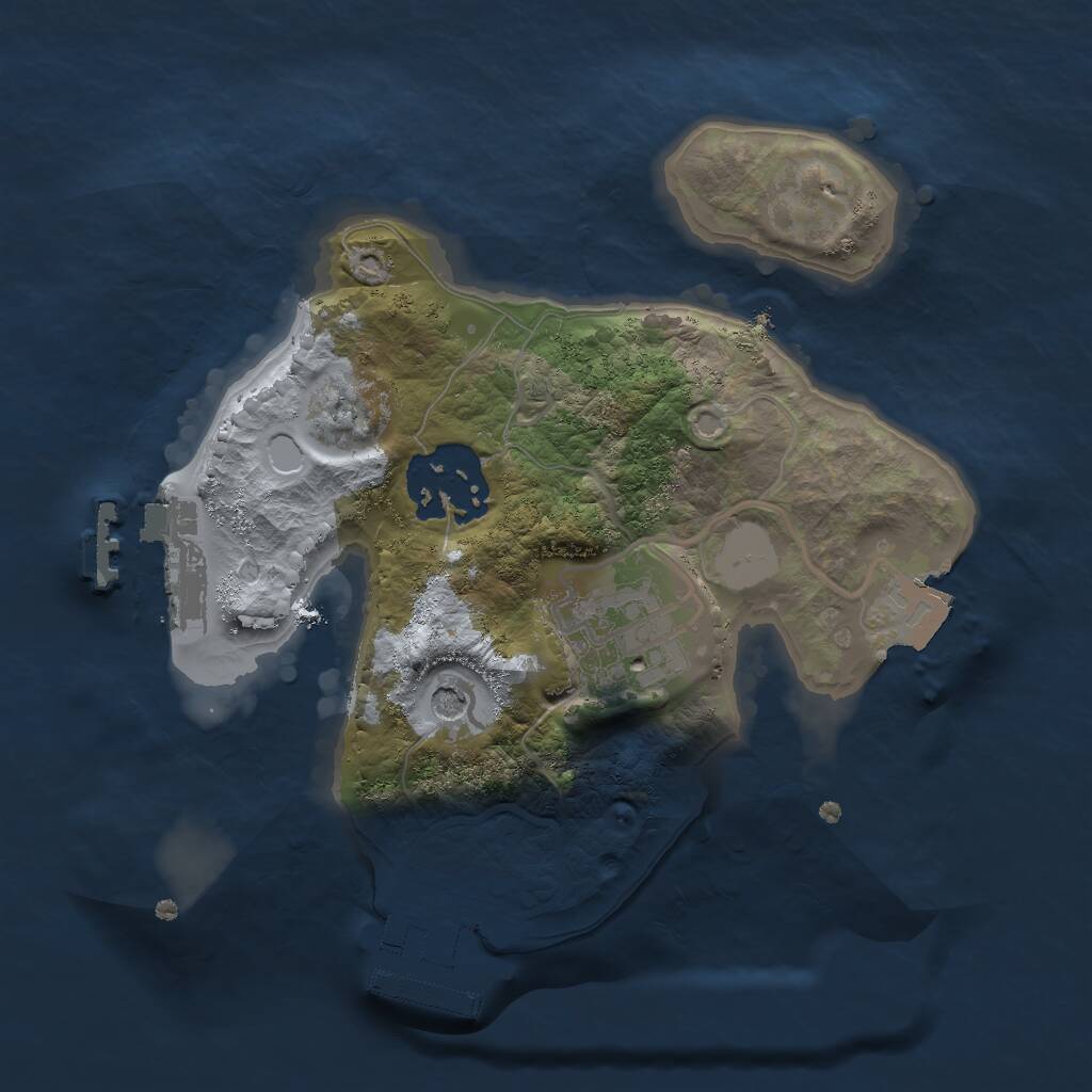 Rust Map: Procedural Map, Size: 2000, Seed: 49489, 6 Monuments