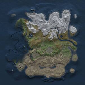 Thumbnail Rust Map: Procedural Map, Size: 3000, Seed: 1530343409, 12 Monuments