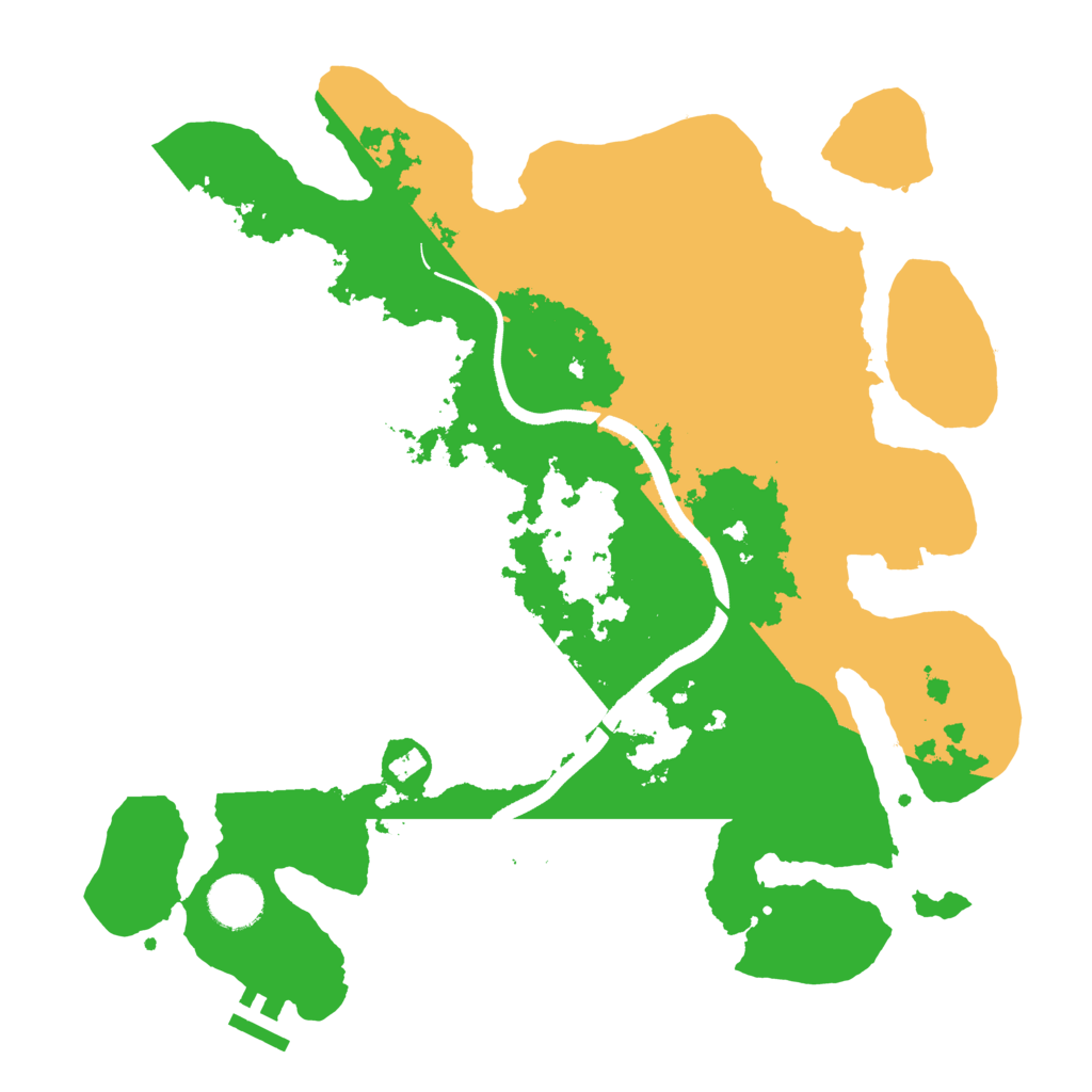 Biome Rust Map: Procedural Map, Size: 3500, Seed: 616320441