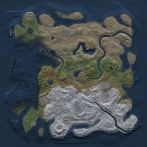 Thumbnail Rust Map: Procedural Map, Size: 4000, Seed: 1237371472, 14 Monuments