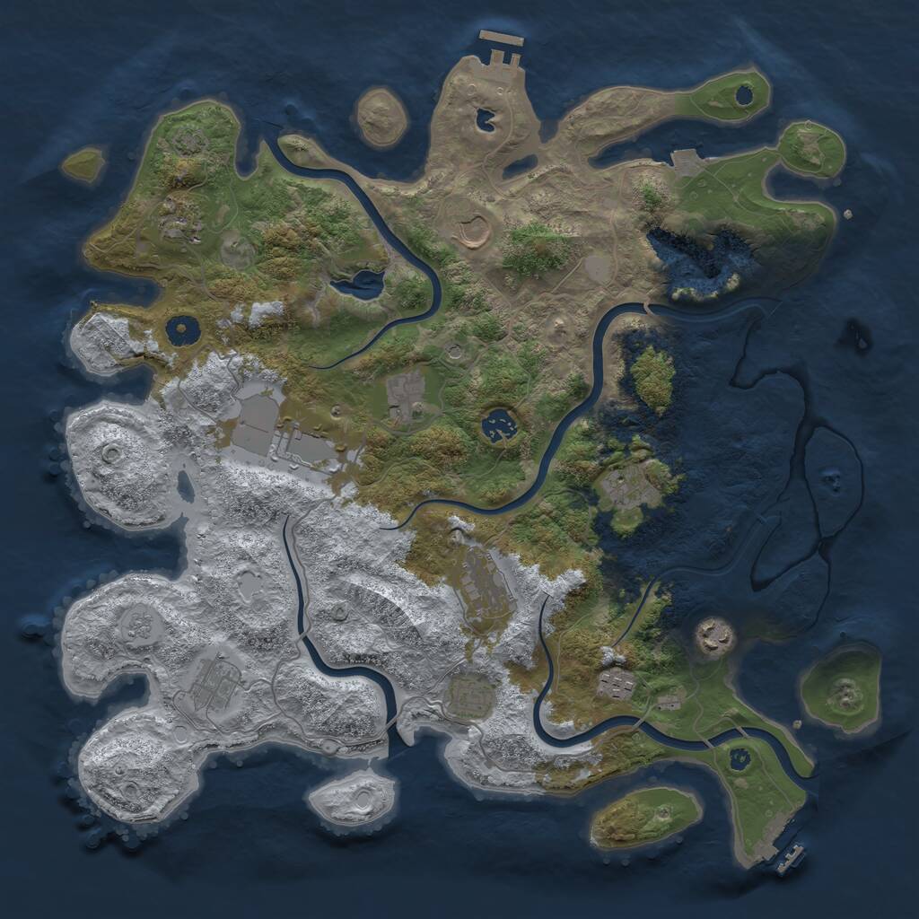 Rust Map: Procedural Map, Size: 4200, Seed: 202608151, 17 Monuments