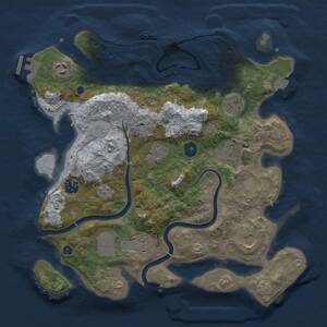 Thumbnail Rust Map: Procedural Map, Size: 3500, Seed: 854912, 14 Monuments