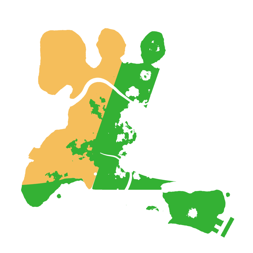 Biome Rust Map: Procedural Map, Size: 2400, Seed: 45435