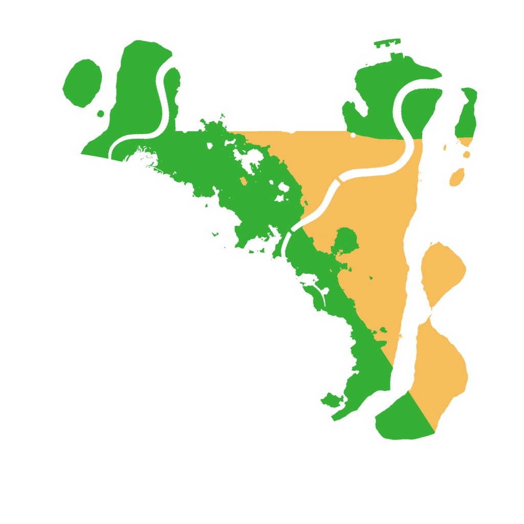 Biome Rust Map: Procedural Map, Size: 3000, Seed: 736399697