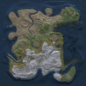 Thumbnail Rust Map: Procedural Map, Size: 3500, Seed: 81923, 14 Monuments