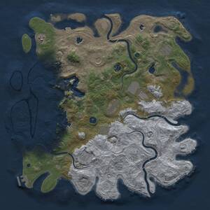 Thumbnail Rust Map: Procedural Map, Size: 4500, Seed: 889168181, 15 Monuments