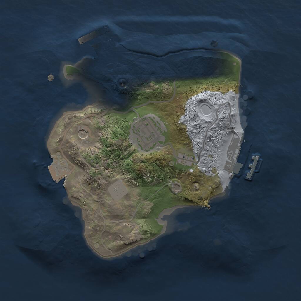 Rust Map: Procedural Map, Size: 1900, Seed: 1209853623, 5 Monuments