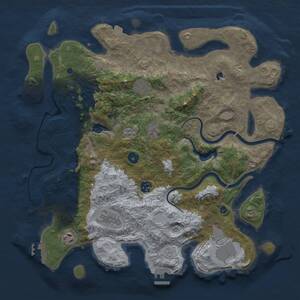 Thumbnail Rust Map: Procedural Map, Size: 4000, Seed: 1786752117, 13 Monuments