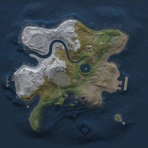 Thumbnail Rust Map: Procedural Map, Size: 2222, Seed: 1381259680, 7 Monuments