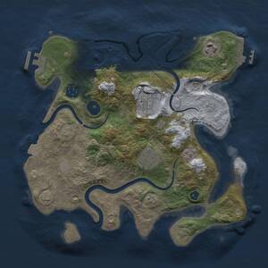Thumbnail Rust Map: Procedural Map, Size: 3000, Seed: 925487, 11 Monuments
