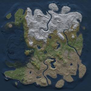 Thumbnail Rust Map: Procedural Map, Size: 4500, Seed: 1656578074, 15 Monuments