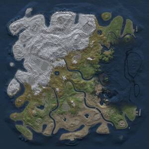 Thumbnail Rust Map: Procedural Map, Size: 4500, Seed: 1165650907, 15 Monuments