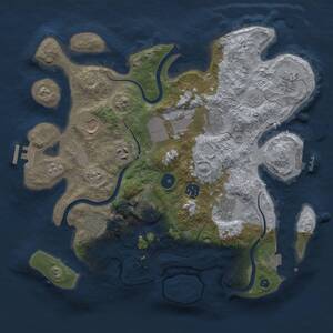 Thumbnail Rust Map: Procedural Map, Size: 3500, Seed: 170474807, 16 Monuments